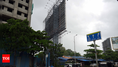 Flex peels off hoarding, TMC asks agencies to review safety | Thane News - Times of India