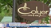 Parts of historical Colyer Coffee House saved after fire