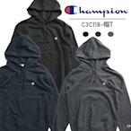 CHAMPION 胸前小LOGO 帽T 鐵灰 藏青 黑 長袖 男 (布魯克林) C3C118-