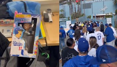 Shohei Ohtani’s bobblehead giveaway draws massive crowds at Dodger Stadium
