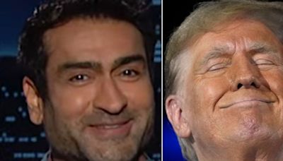 'Kimmel' Guest Host Kumail Nanjiani Reveals Moment Trump 'S**t The Bed' On Film