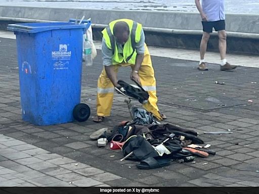 After Team India Parade, Mumbai Civic Body Collects Tonnes Of Garbage, Footwear