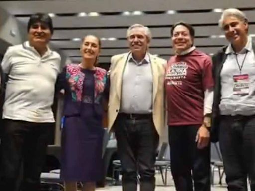 Evo Morales y Alberto Fernández se reúnen con Claudia Sheinbaum