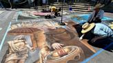 Check out i Madonnari pastel artwork at the Santa Barbara Mission before it fades away