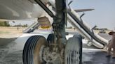 Saudia Aircraft Landing Gear Catches Fire in Pakistan