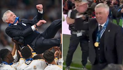 Watch Carlo Ancelotti lead Real Madrid Champions League heroes in wacky dance