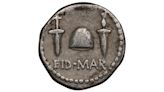 Rare 'Ides of March' dagger coin minted by Brutus after Julius Caesar's murder goes to auction