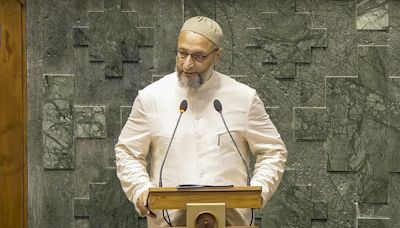 Hyderabad MP Owaisi invokes Palestine during his oath-taking in Lok Sabha