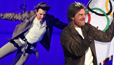 Tom Cruise Dives Into Olympics Closing Ceremony With Epic Stunt