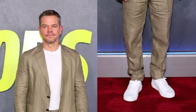 Matt Damon is Classically Cool in All-White Sneakers for ‘The Instigators’ Premiere in New York