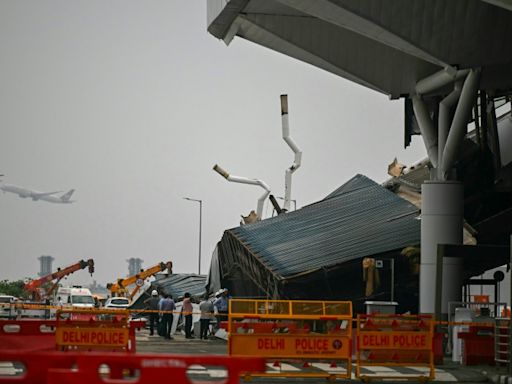 Delhi airport roof collapses months after Modi inaugurates project