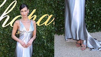 Bella Hadid Shines in Silver Gown and Metallic Sandals at Chopard’s ‘Once Upon Time’ in Cannes