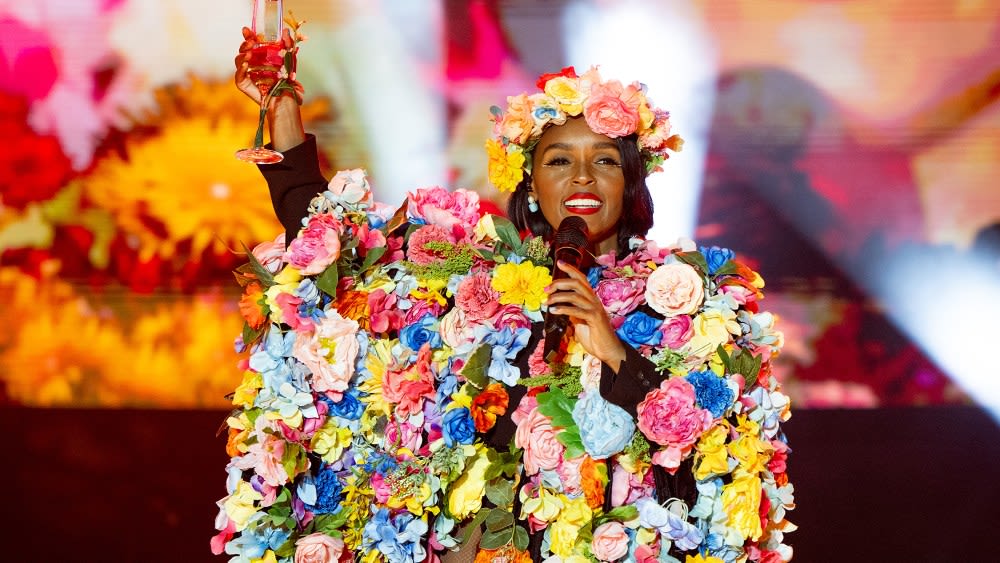 Janelle Monáe Flaunts Three-dimensional Florals While Performing at Outloud Music Festival 2024