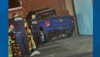 2 people hurt after truck crashes into Murray Hill crossfit gym