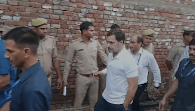 Rahul Gandhi visits Hathras, meets families of stampede victims