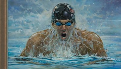 Golden Eight’ Signed Michael Phelps Paintings Up For Sale Ahead Of Paris Olympics | Us Weekly