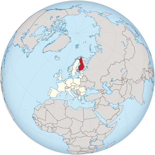Description Finland in the European Union on the globe (Aland special ...