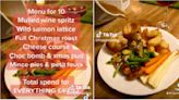 Woman shares how to make five-course Christmas dinner for 10 people for under £50