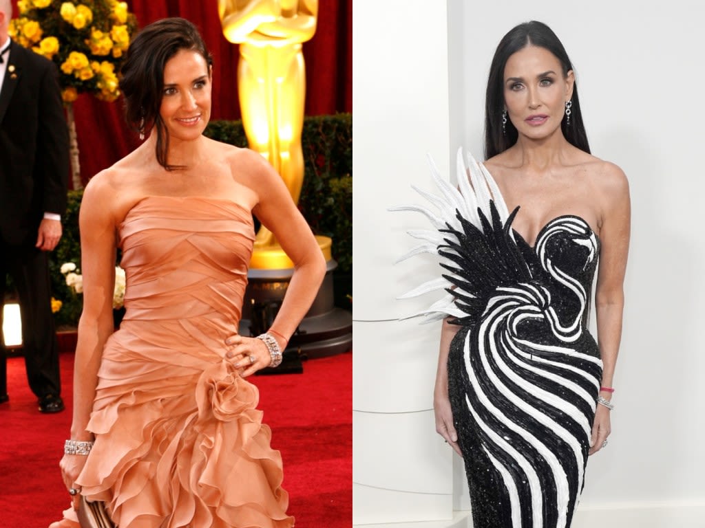 23 Times Demi Moore’s Dramatic & Colorful Red Carpet Fashion Turned Heads