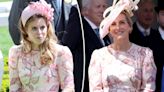 Princess Beatrice twins with her aunt, the Duchess of Edinburgh, in pink floral dress at Royal Ascot 2024