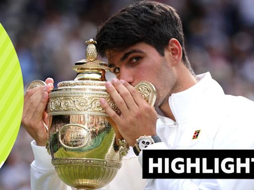 Wimbledon 2024 video: Carlos Alcaraz beats Novak Djokovic to retain Wimbledon title