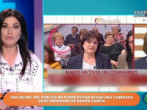 Ares Teixidó, al ver la 'siesta' de una señora del público en el programa de Ramón García: "Me siento identificada"