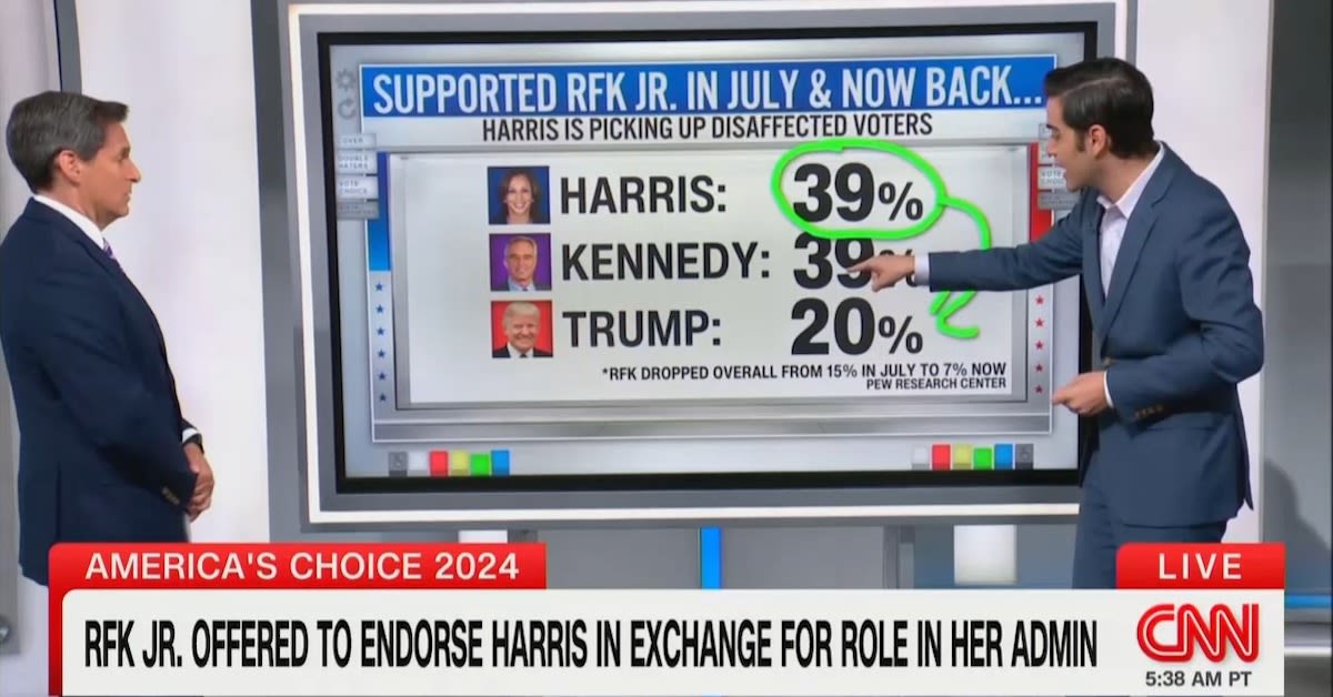 CNN’s Harry Enten Says RFK Jr. Tanking Amid Report He Tried to Trade Harris Endorsement For Job: ‘Truly a Bizarre Campaign’