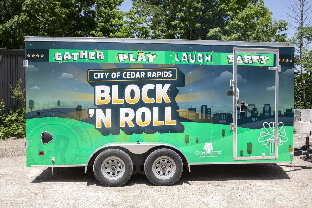 Cedar Rapids’s new Block ‘n Roll trailer aims to encourage neighborhood events