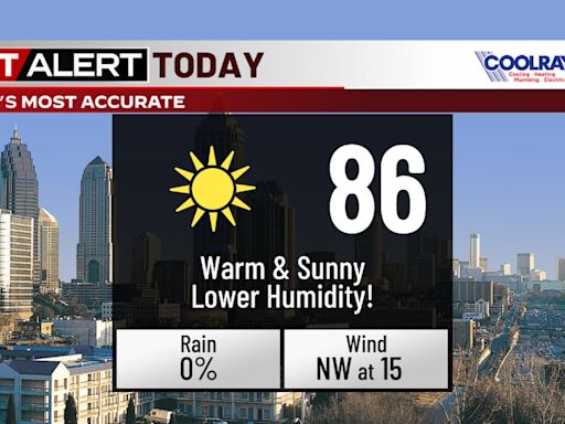 First Alert Forecast: Lots of sunshine and lower humidity ushers in today