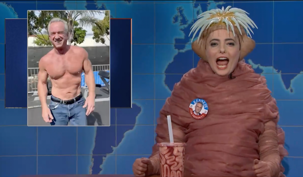 ‘RFK Jr’s brain worm’ appears on Saturday Night Live’s Weekend Update