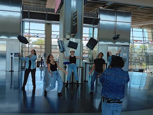 Landing at San Diego's airport: Percussive dance performance inspired by the passengers - The Points Guy