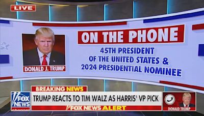 Trump says he's "thrilled" with Tim Walz as Harris VP pick