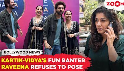 Kartik Aaryan & Vidya Balan's lighthearted banter | Raveena Tandon makes quick exit