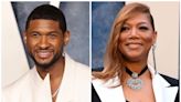 Usher gives Queen Latifah flowers during Vegas residency show