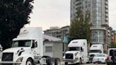 Massive protest involving semi-trucks blocks Vancouver traffic