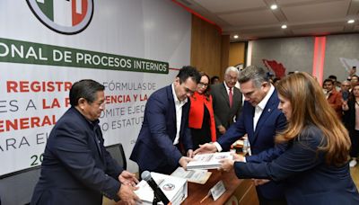 “Alito” Moreno registra candidatura como aspirante a la presidencia del PRI