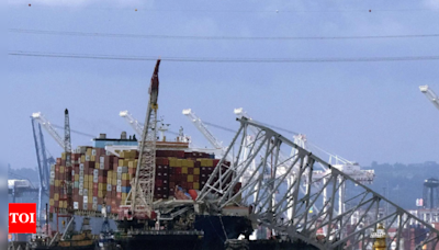 Dali cargo ship leaves Baltimore for Virginia, nearly 3 months after bridge collapse - Times of India