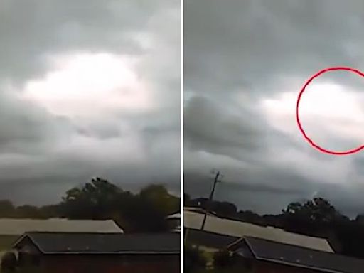 Viral video: Rare footage appears to show a man walking through the clouds