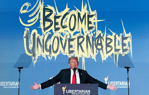 Crowd boos Donald Trump as he seeks Libertarian backing