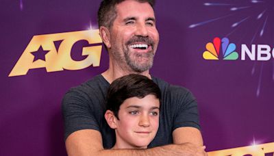 Simon Cowell joins son Eric, 10, and fiancée Lauren for AGT filming