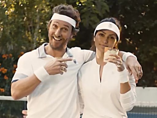 Matthew McConaughey and wife Camila Alves go pantsless as they play pickleball