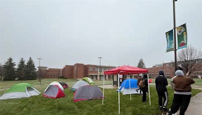 Northern Michigan University students set up pro-Palestinian encampment on campus