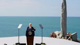 Biden says democracy "begins with each of us" in speech at Pointe du Hoc D-Day memorial