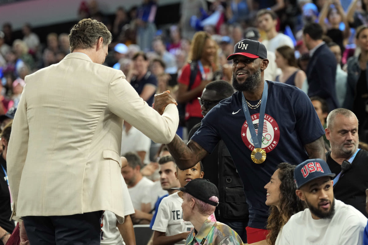 LeBron James Turns Heads By Supporting Women's Gold Medal Match In Style