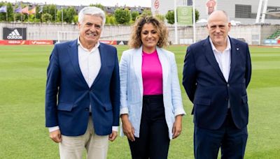 Reunión en Las Rozas entre Pedro Rocha, Javier Tebas y Beatriz Álvarez