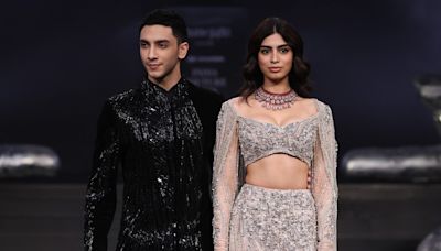 ‘New couple’ Khushi Kapoor and Vedang Raina took the ramp by storm as they walked for Gaurav Gupta at FDCI India Couture Week