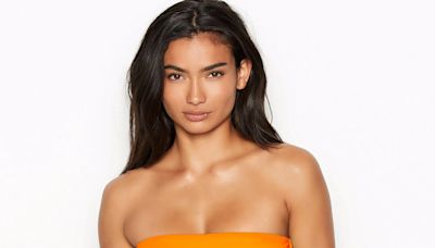Model Kelly Gale shows off stunning figure in orange Victoria’s Secret bikini