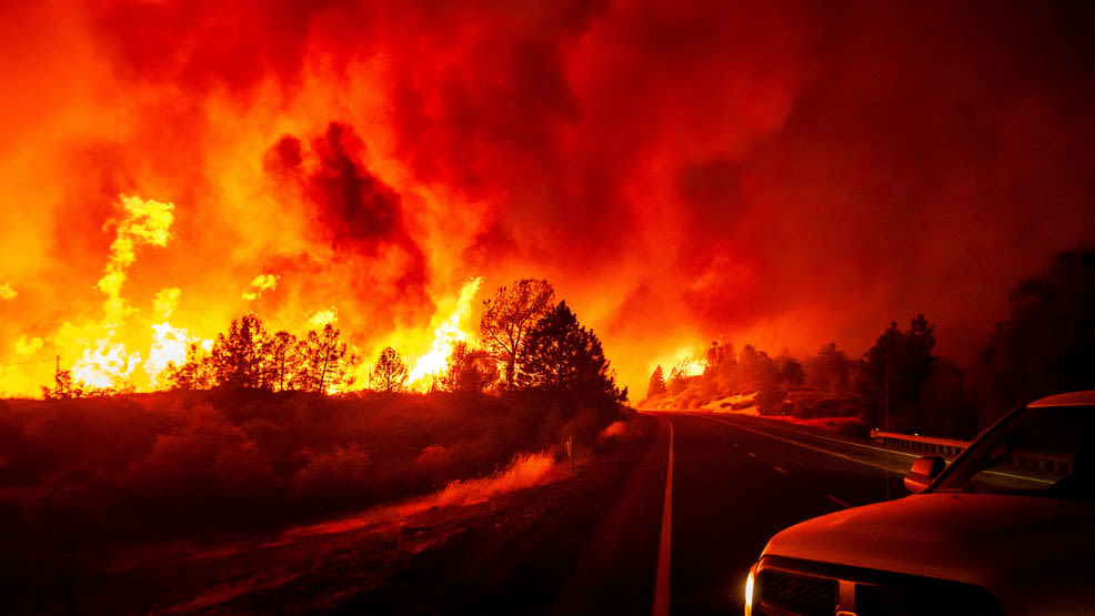 California fire scorches through land the size of Los Angeles