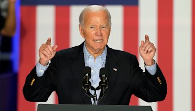 Biden campaigns in Pennsylvania, seeking to project strength and quiet Democratic jitters