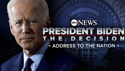 President Biden to address the nation for the first time since dropping out of 2024 race